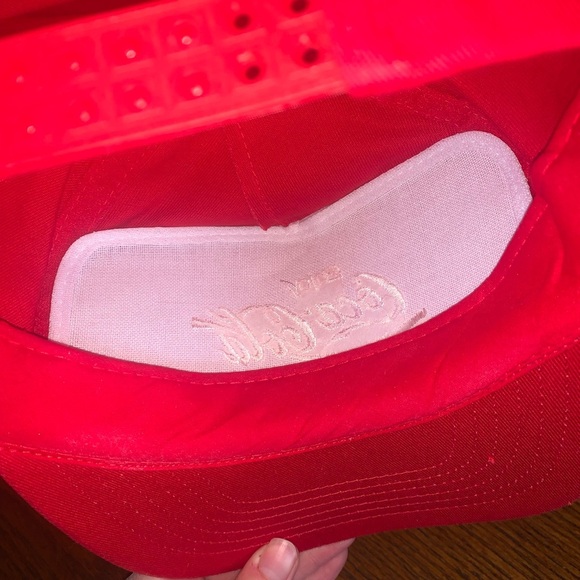 Vintagecore Coca-Cola Coke Red Trucker Flat Bill Snap Back Hat Cap Grandpa OS KC - Picture 6 of 6